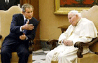 unusually animated Pope discusses gay rites with Bush